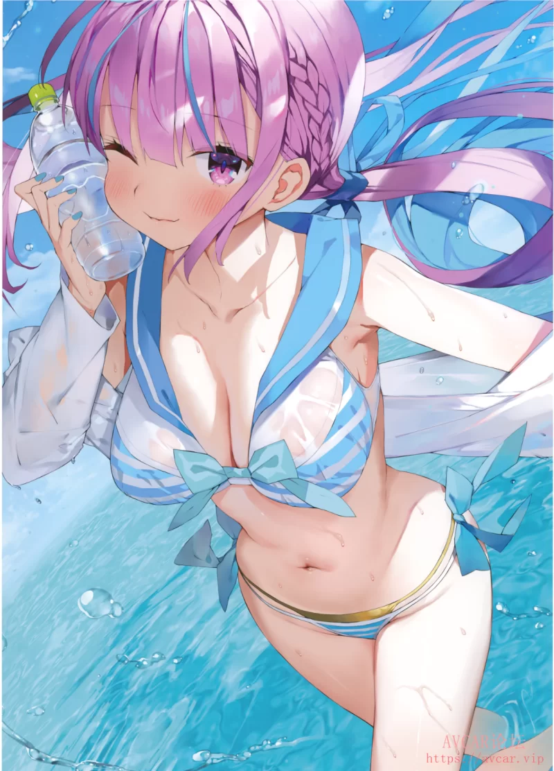 yande.re 645504 bikini cleavage gaou_(matsulatte) hololive macaron_taitei minato.png