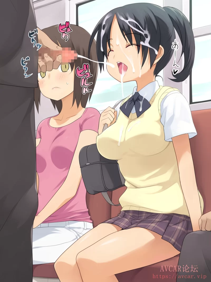 e_236598_2girls_black_hair_blush_breasts_bukkake_chikan_closed_eyes_copyright_re.jpg