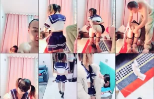 2022.1.14，【丧志母狗无脑调教】，调教界大佬，今天新到一个小骚货，娇小玲珑，喜欢被打屁股，骚气逼人需要大黑牛来满足